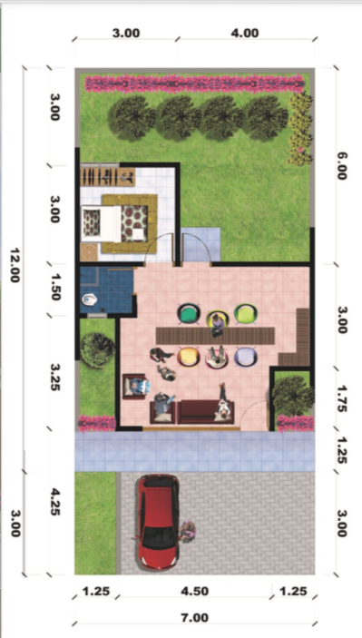 Layout Tipe Rumah Wira Usaha